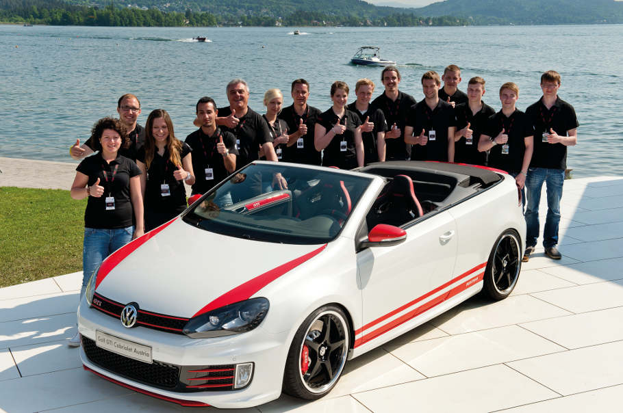 Azubi-Tuning bei VW: Golf GTI Cabrio „Austria“ feiert Premiere am Wörthersee